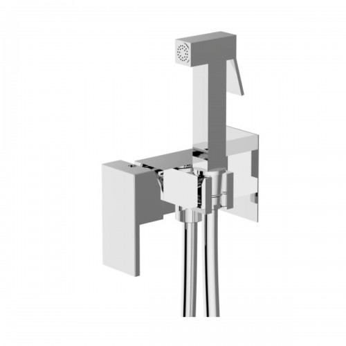 QUADRO built-in mixer with water intake handshower shut off CUBO, flexible 120 cm